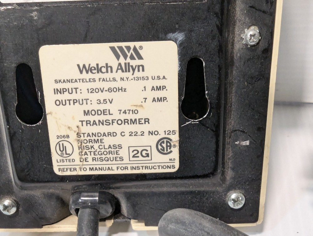Welch Allyn 74710 Wall Transformer Diagnostics System, no heads