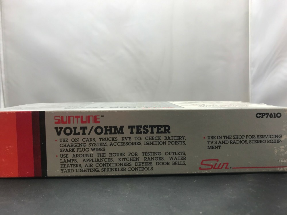 NOS Sunpro suntune Volts /Ohms 6 Function Analyzer Testers Cp7610 (AC-DC Tester)
