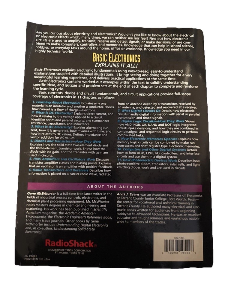 Radio Shack Basic Electronics Gene McWhorter Alvis Evans