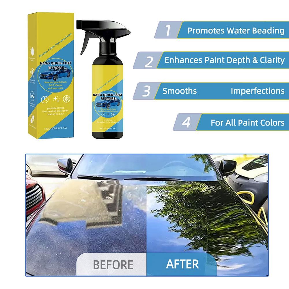 NANO QUICK-COAT RESTORE 120ml, Car Polish & Protectant, High Gloss Finish