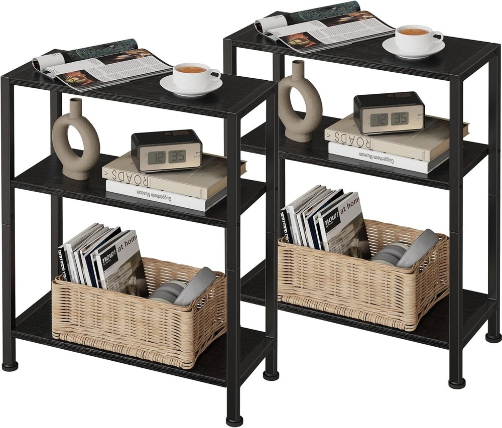 3-Tier Side Table Small EndTable Sofa SideTable Narrow Spaces Slim EndTable New