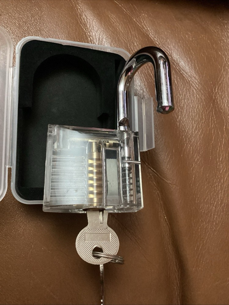 See Thru Working Padlock Heavy Plastic