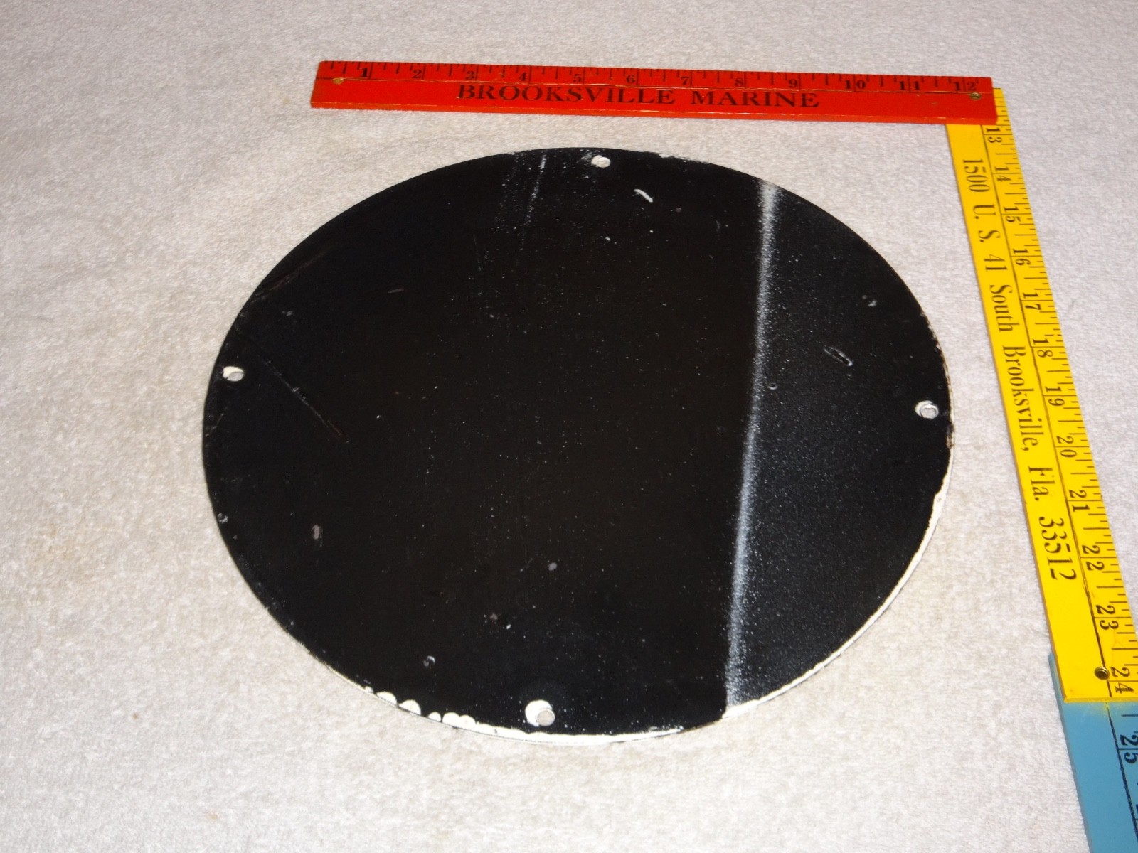 VINTAGE MACK🐶TRUCKS BUSES GASOLINE DIESEL 11 3/4" PORCELAIN METAL OIL DOG SIGN