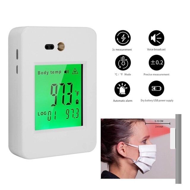 🌟Fast Wall Mount Digital Infrared Thermometer Automatic Non Contact Forehead US