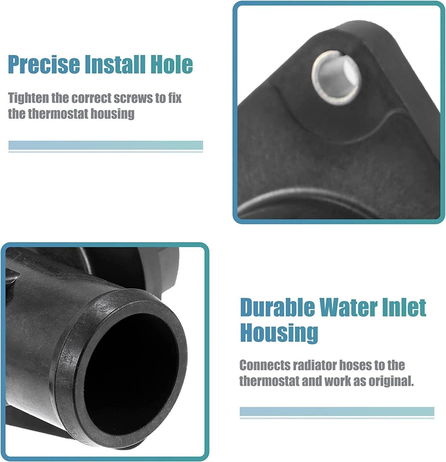 Water Pump Outlet W/ Thermostat For 14-19 Chevy Silverado Sierra 4.3L 5.3L 6.2L