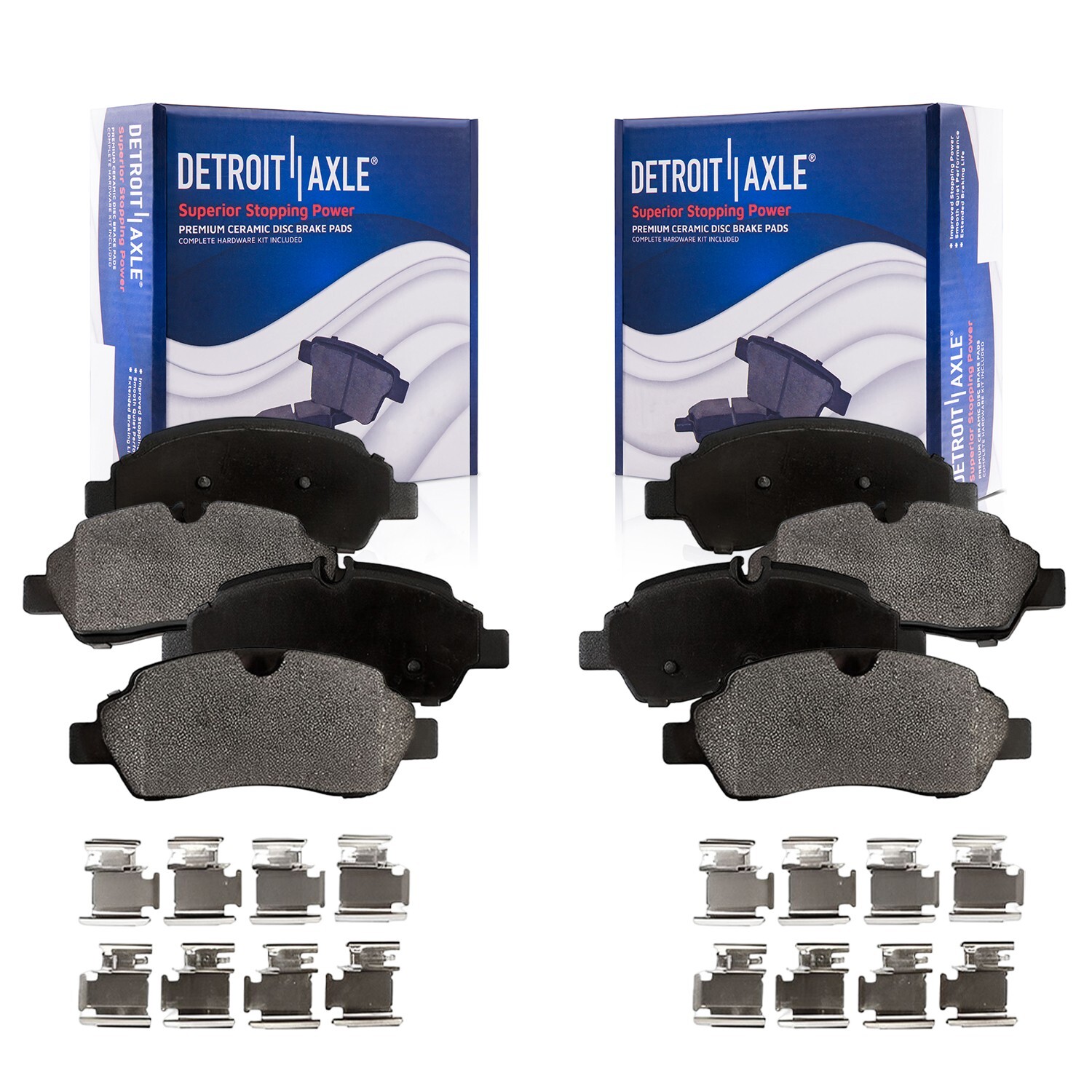 4pc Front Rear Ceramic Brake Pads for Ford Transit-150 Transit-250 Transit-350