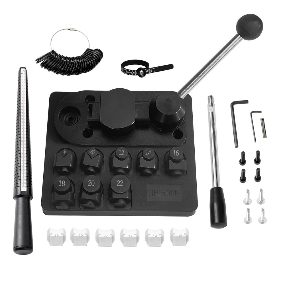 HAADID Ring Bending Tool with Nylon Dies, Ring Bender Shaper Press Machine, S...