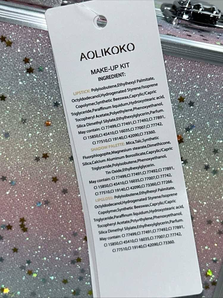 New Aolikoko Makeup Set With Train Case Damaged Box