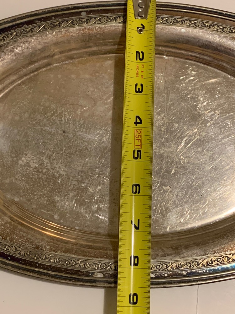 Unknown Untested Hallmark Oval Platter Silver? Plated?