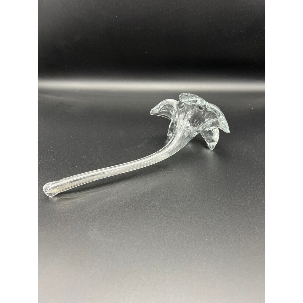Crystal Hand Blown Lily Bud Vase Table Top