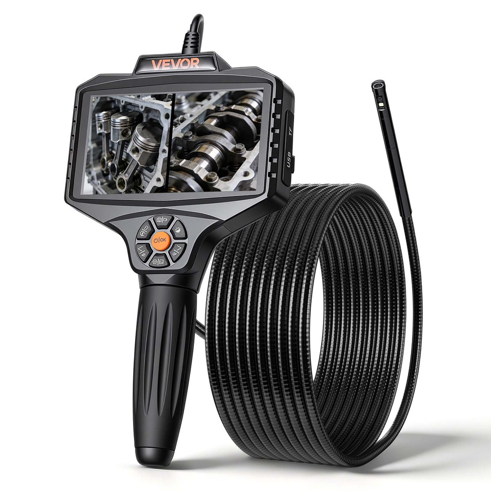 Endoscope with Light, 360° View Coverage Industrial Borescope Inspection Camera