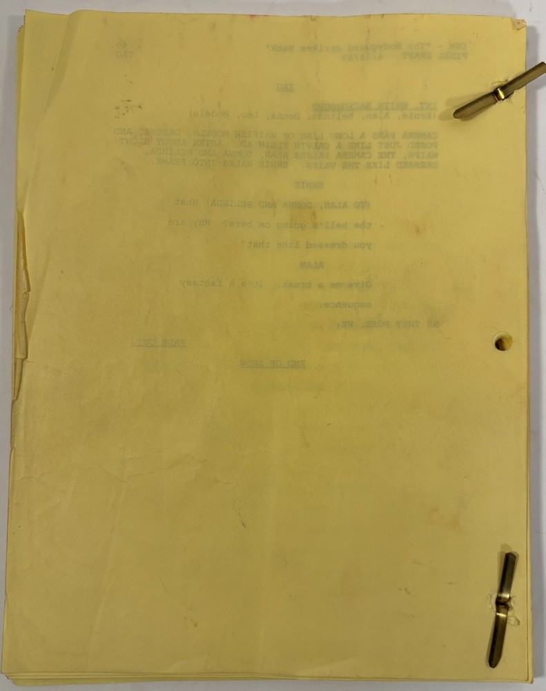 TED DANSON INK TV SCRIPT 1997 ANNOTATED “Bodyguard Strikes Back” Harry Hamlin