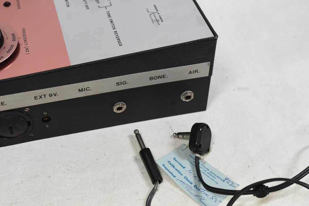 Vintage Portable Audiometer - Hearing testing Machine - Angus & Coote Sydney Aus
