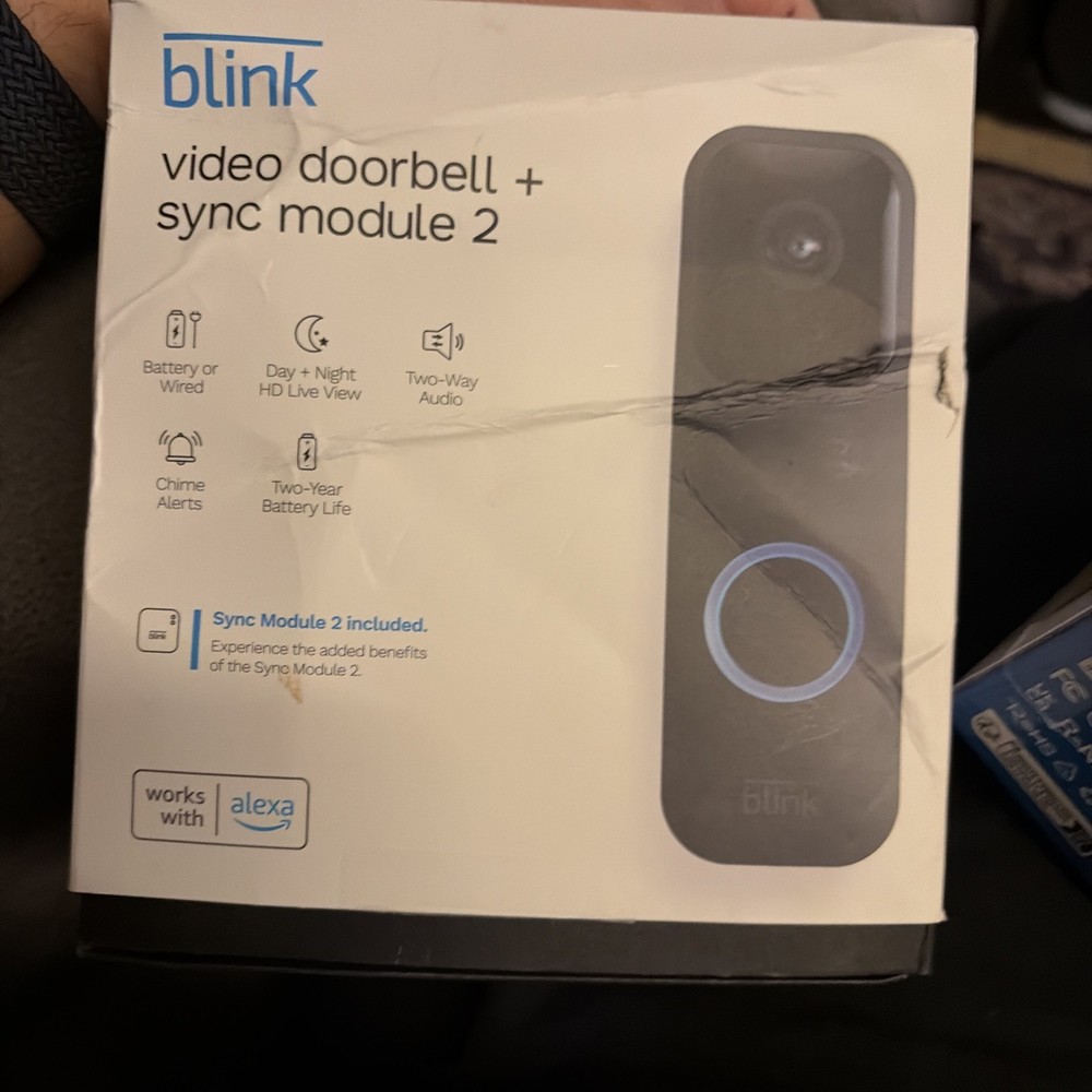 Open Box Blink Video Doorbell + Sync Module 2