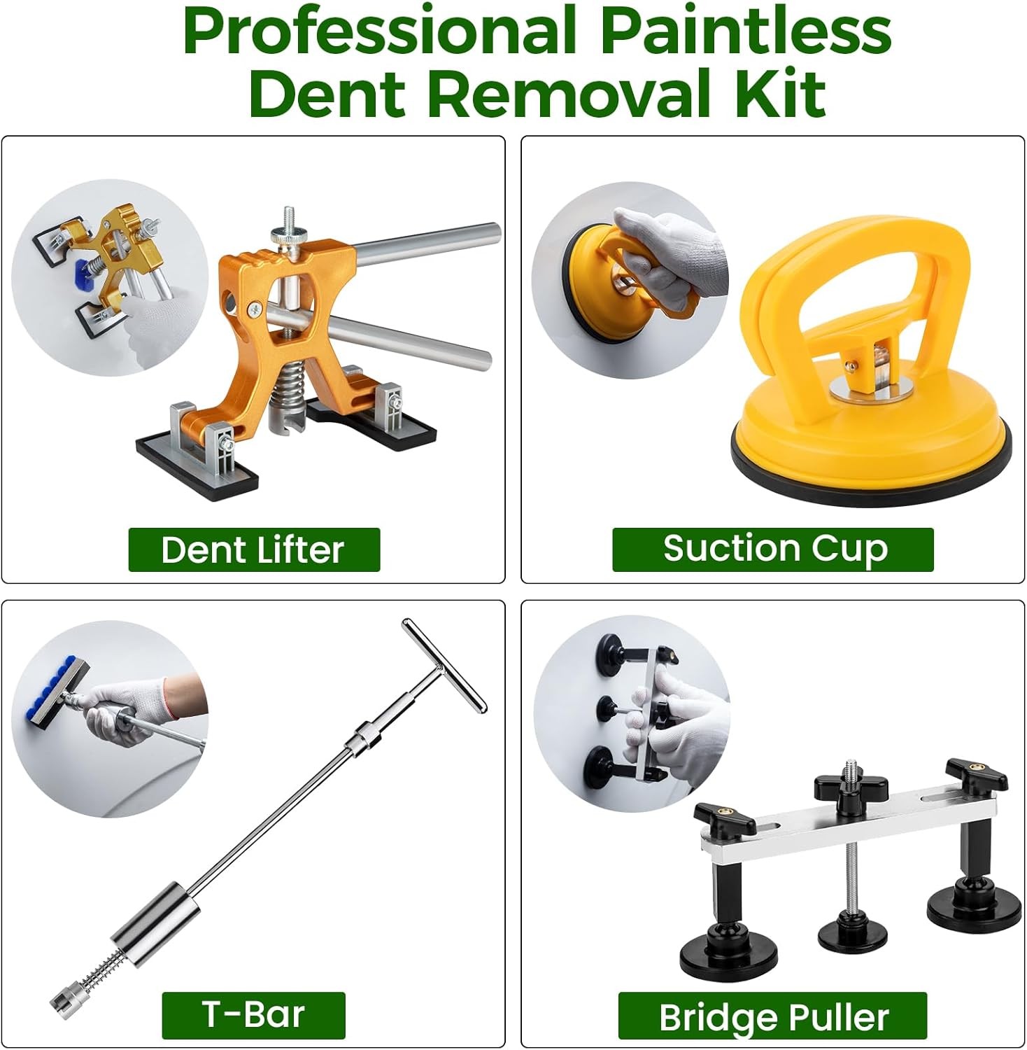 Car Body Dent Puller Hammer Bridge Lifter Tool Paintless Hail Remover Repair Kit