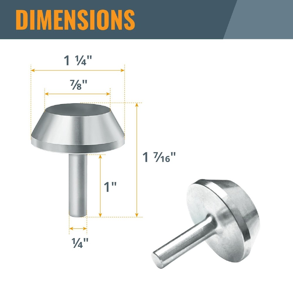 Router Centering Pin & Cone Set - Precision Alignment for 1/4" & 1/2" Collets