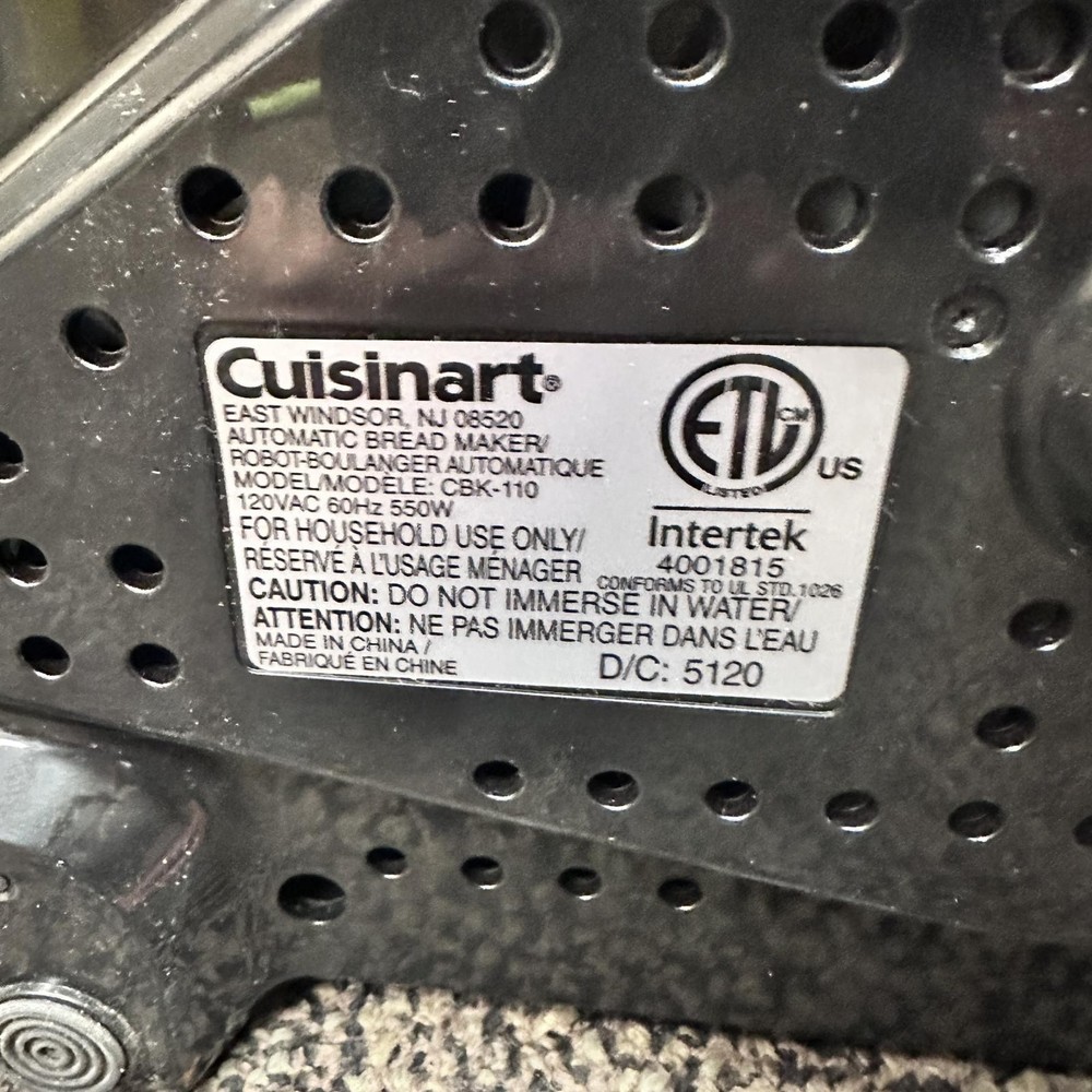 Cuisinart CBK-110 Compact Automatic Bread Maker, 2 lb, Stainless Steel *Pls READ
