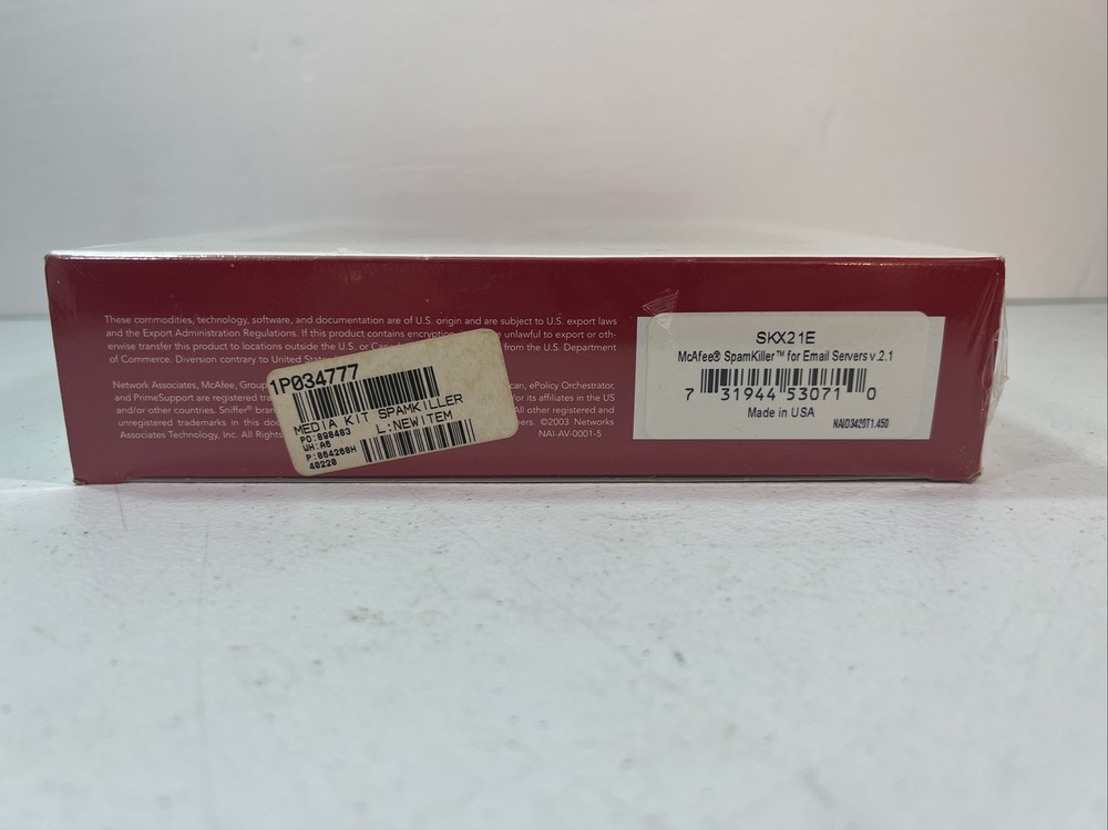 McAfee Security SpamKiller For Email Servers v2.1 SKX21E