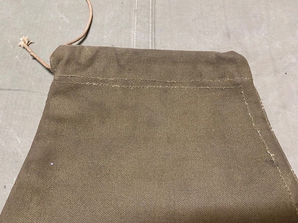 ORIGINAL WWII US ARMY .30 .50 CAL AMMO METALLIC BELT LINK CARRY CATCH BAG-OD#7