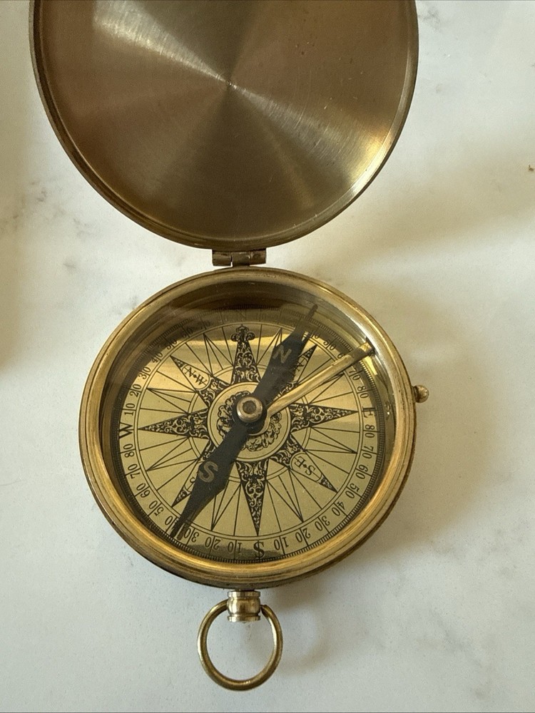 Brass Compass Maritime solid travel