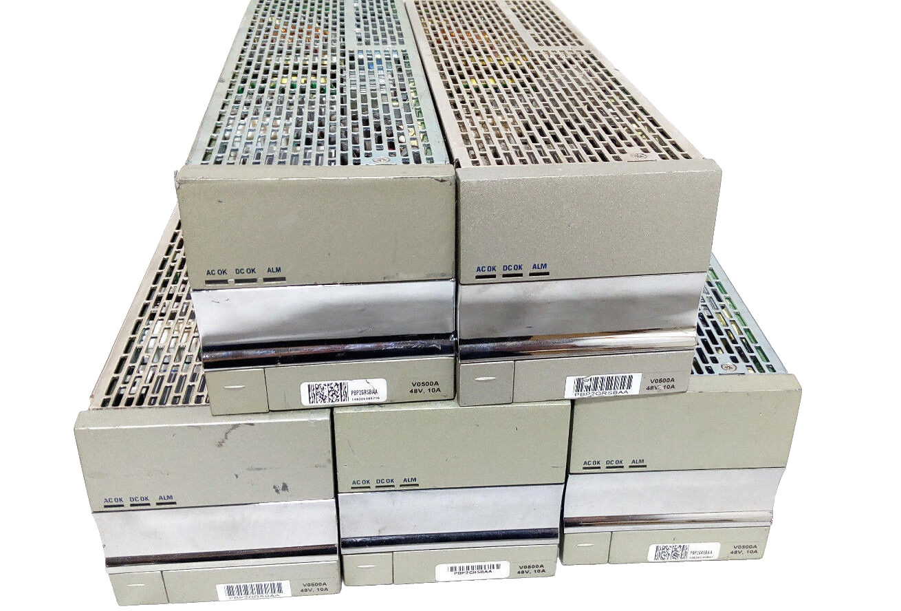 LOT OF 5 - Eltek Valere V0500A 48V 10A  Power Supply Rectifier GOOD USED.