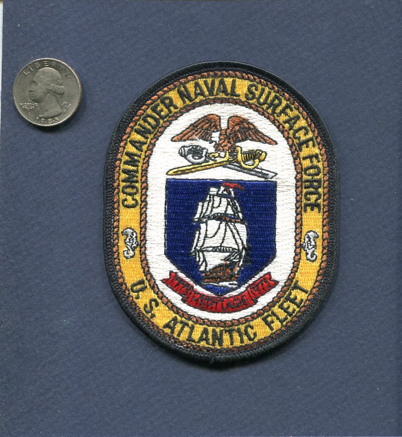 COMNAVSURFOR Commander Surface Force ATLANTIC FLEET US Navy Ship Squadron Patch