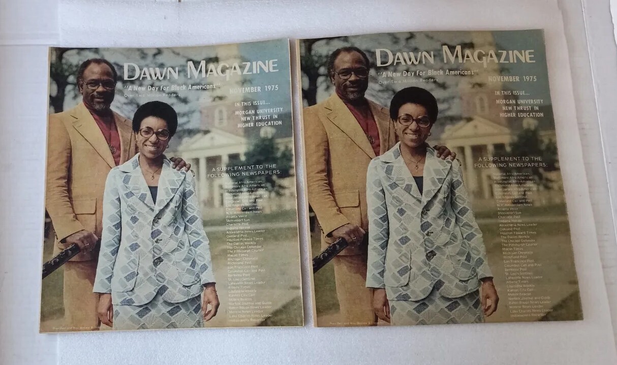 Lot of 2 - Dawn Magazine Supplement to African American Newspaper Nov 1975