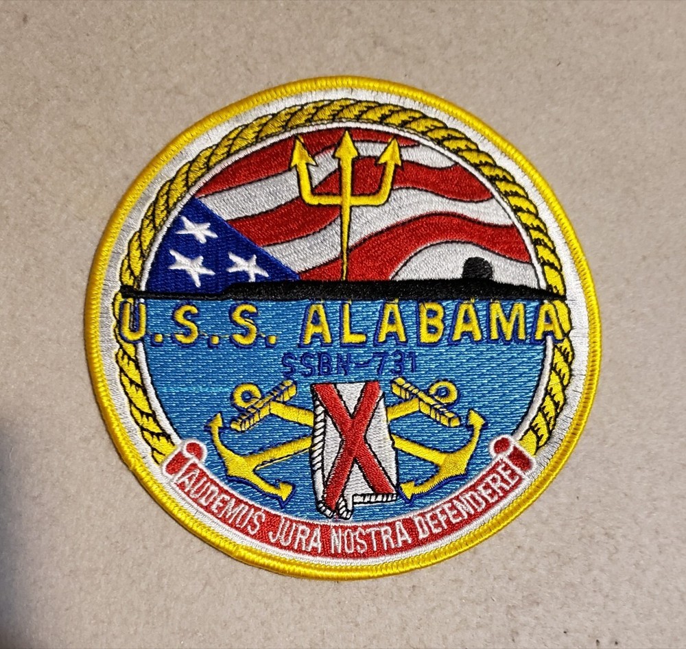 USS Alabama SSBN-731 Patch - No plastic backing -  5"