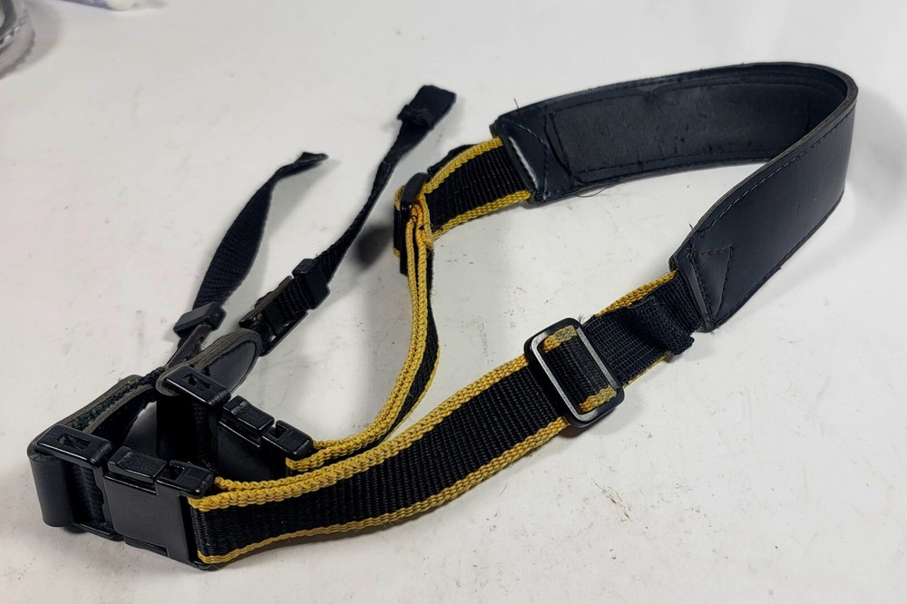 Black & Yellow Universal camera Strap Used Condition