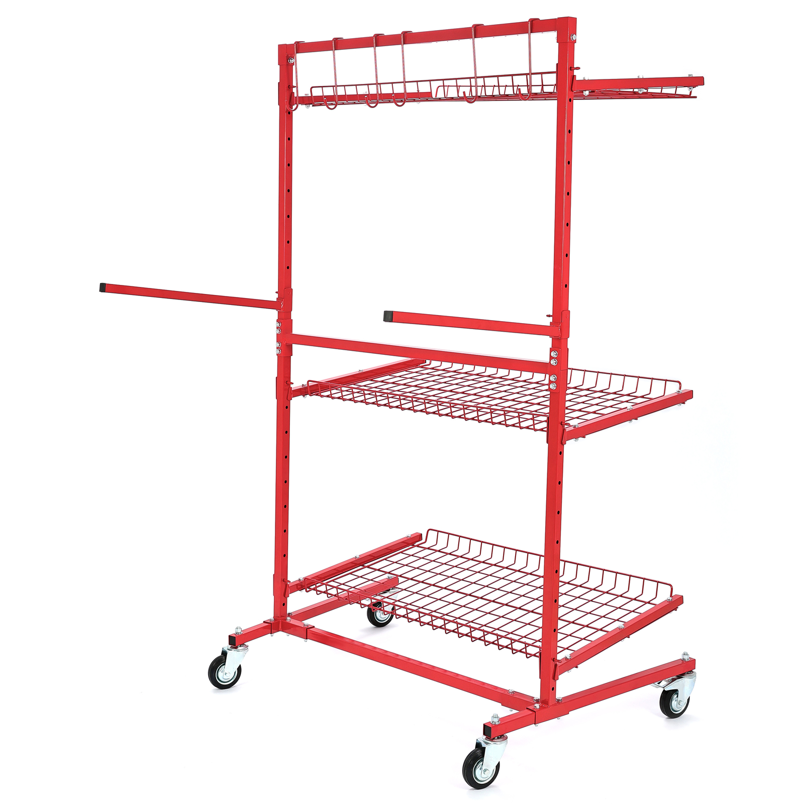 Auto Parts Storage Rack - 3 SHELF - Tools Trolley Adjustable Painted Collision