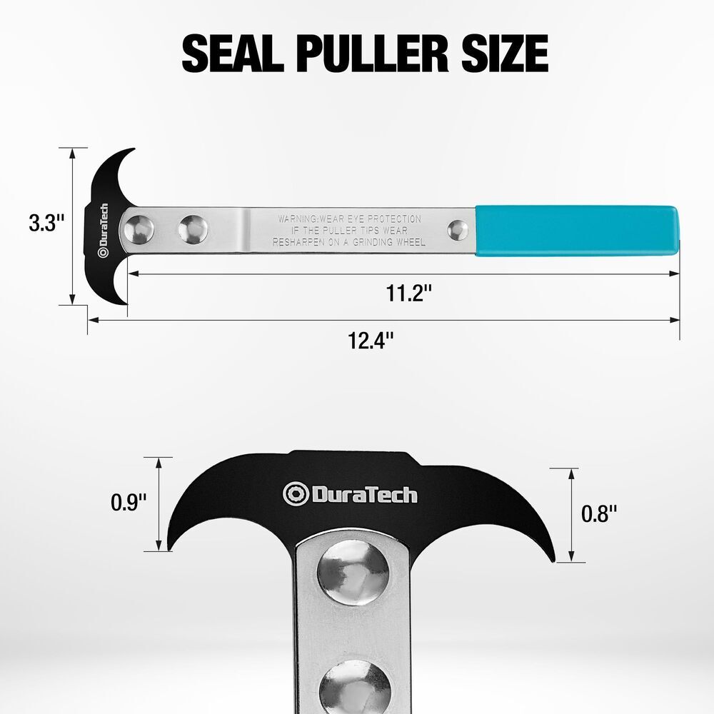 DURATECH Seal Puller Tool Seal Removal Tool Chrome-Plated Shaft & Blackened Head