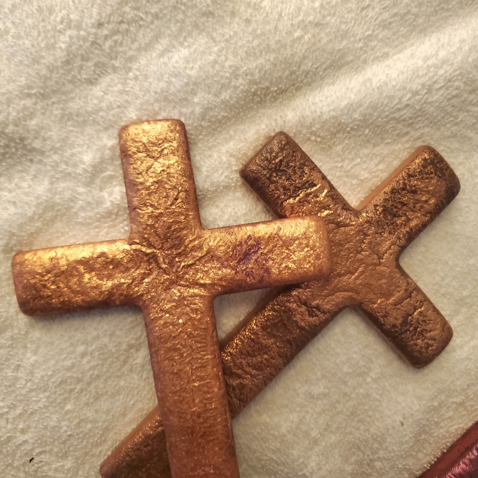 3 Vintage Copper Ingot Smelter Cross's 1940s-50s