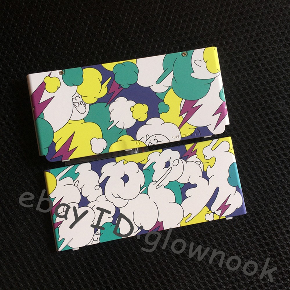 Nintendo New 3DS Replacement Housing Shell - Pastel Cartoon Cloud & Lightning