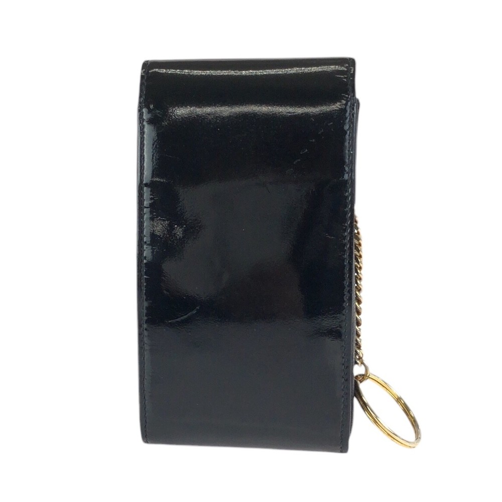 CHANEL COCO Mark Small item case, cigarette case, Black Gold Hardware enamel CC
