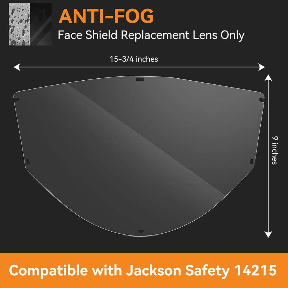 Replacement Window Compatible with Jackson Safety MAXVIEW Premium Face Shield Ma