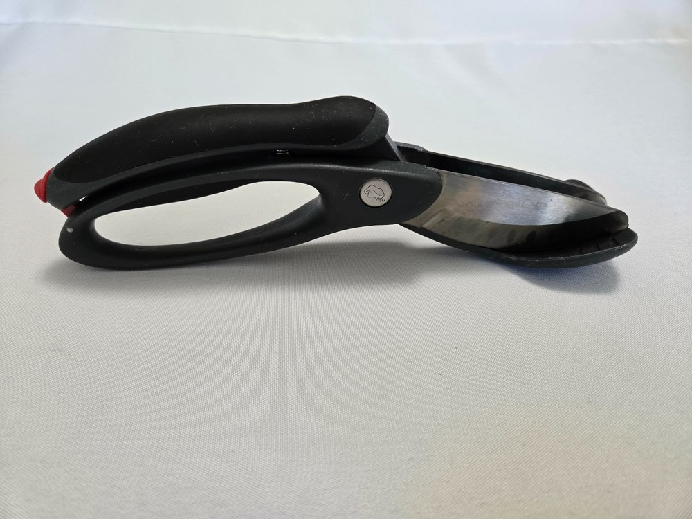 Pampered Chef Salad Chopper Double Bladed Shears Gray Locking Handle