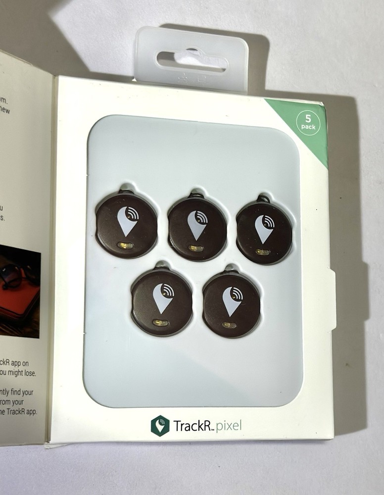 TrackR Pixel Bluetooth Tracking Devices - 5 Pack - 5 Colors - New- iOS/Android