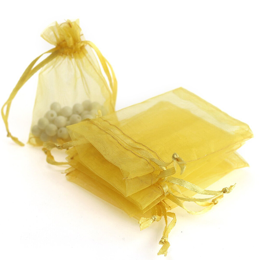 100/200 pcs Organza Gift Candy Sheer Bags Wedding Party Favor Decoration Pouches