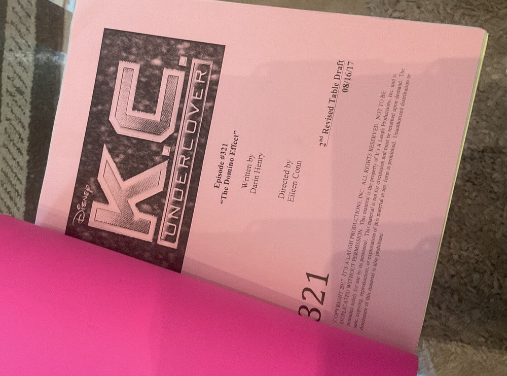 K.C. Undercover Script W/ Extras Original 2017 Zendaya Call Sheets Director Plan