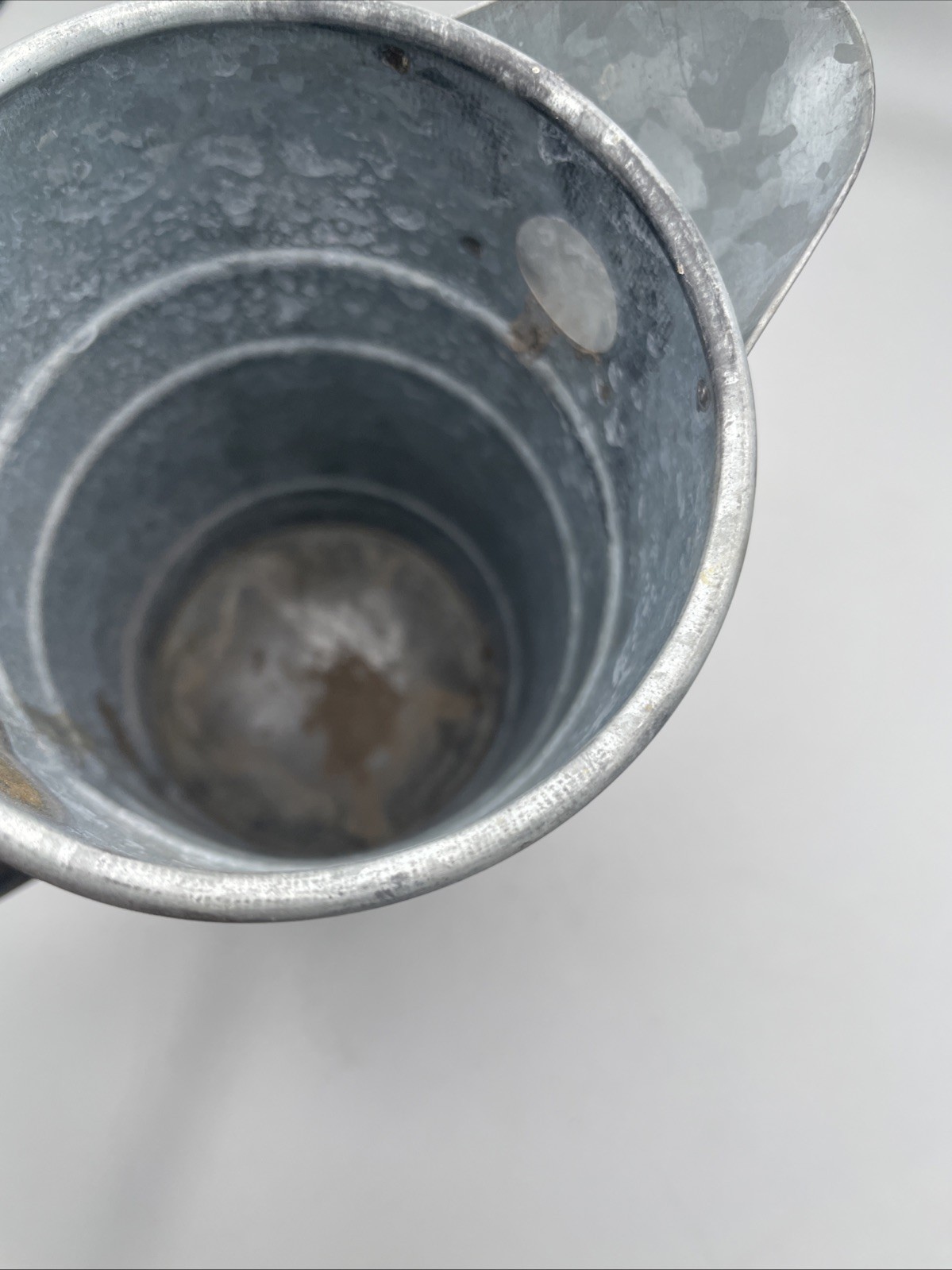 Antique Galvanized Metal Watering Bucket