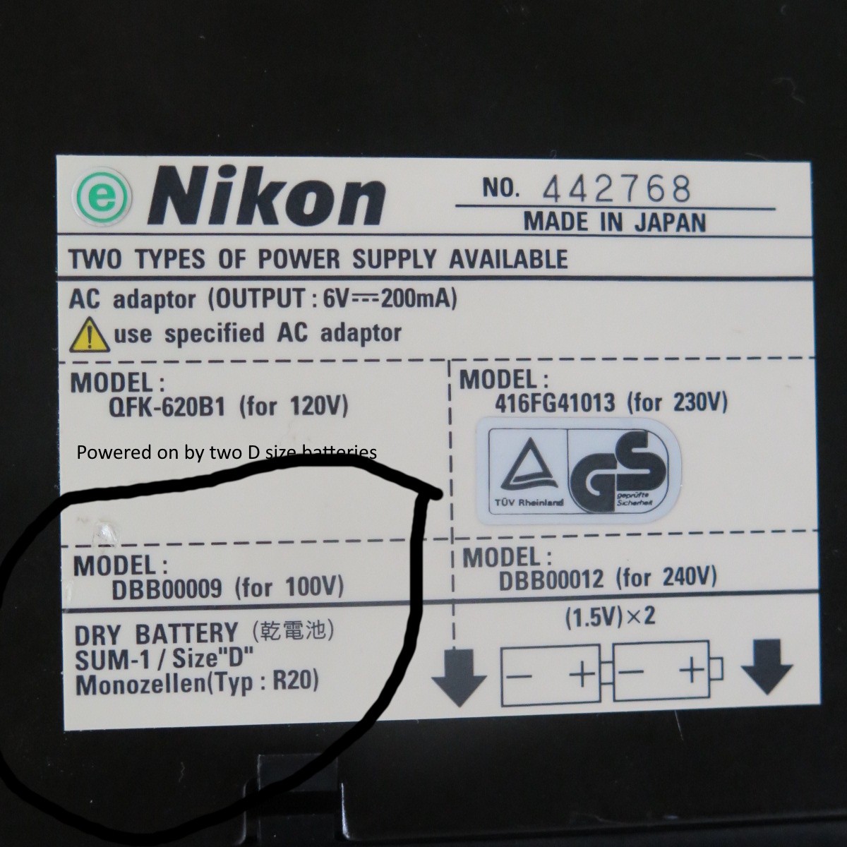 R201729 Nikon QL-7S Lensometer