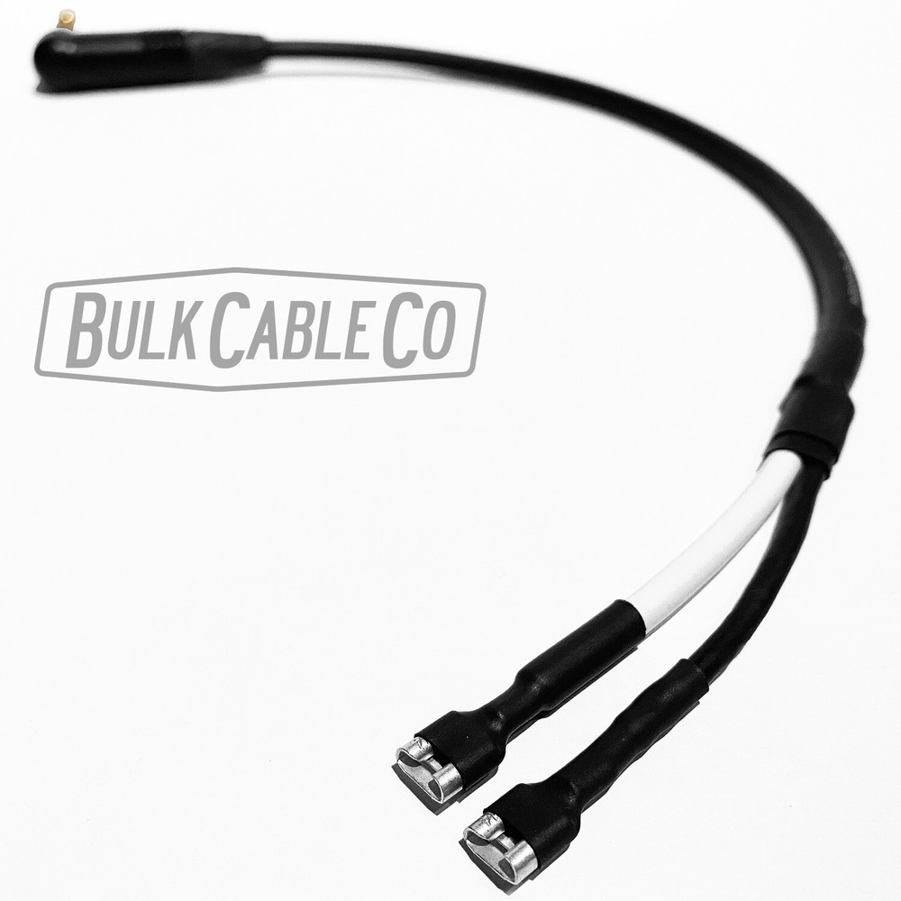 1 FT - Mogami 3082 Combo Amp Speaker Cable - Neutrik Right Plug / Spade Ends