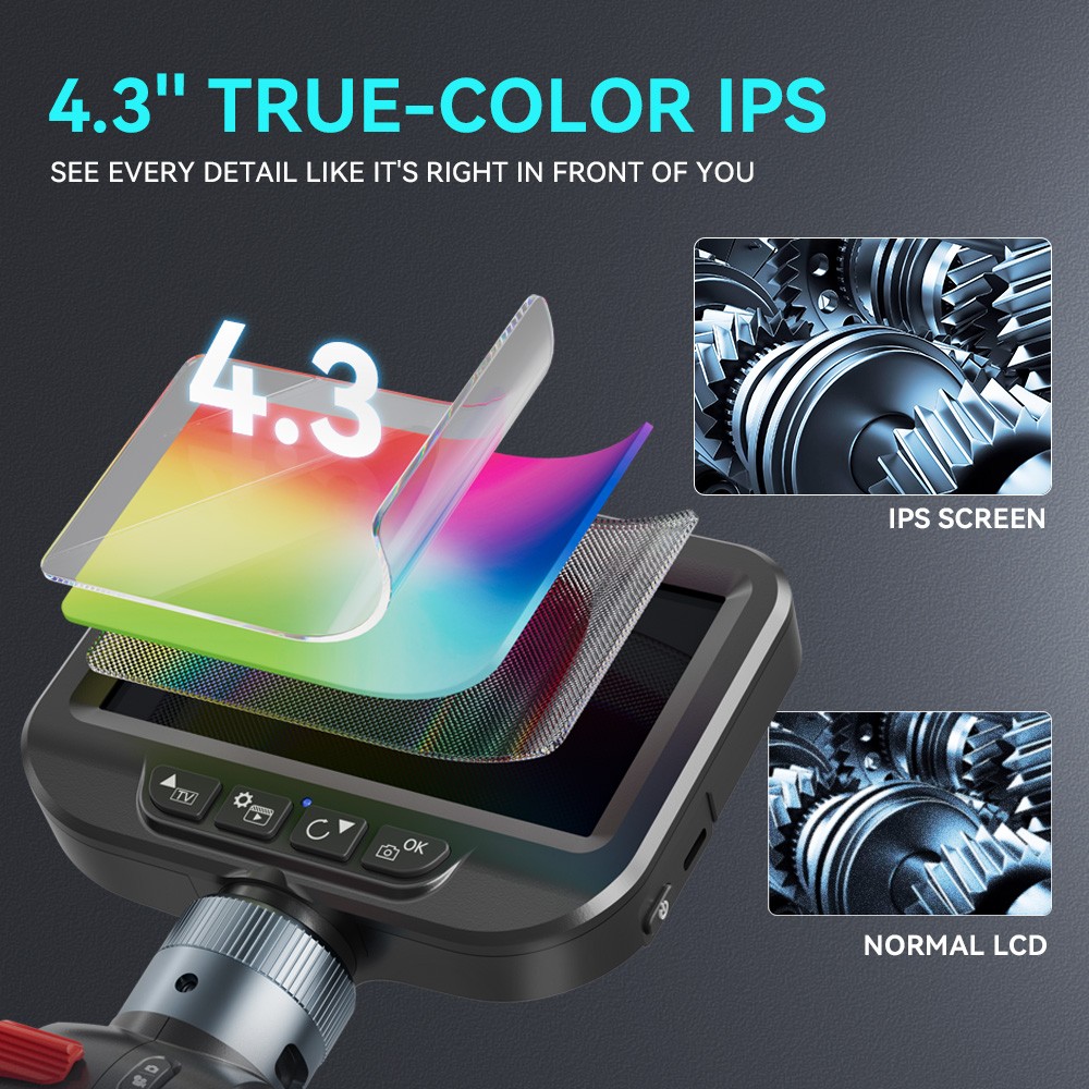 SALE! Ralcam Two-Way 210° Inspection Borescope Endoscope Camera 3.3ft Semi Rigid