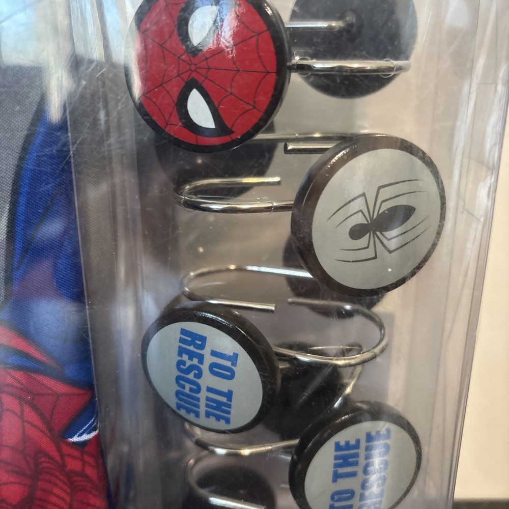 Marvel Spider-Man Shower Curtain And Hook Set