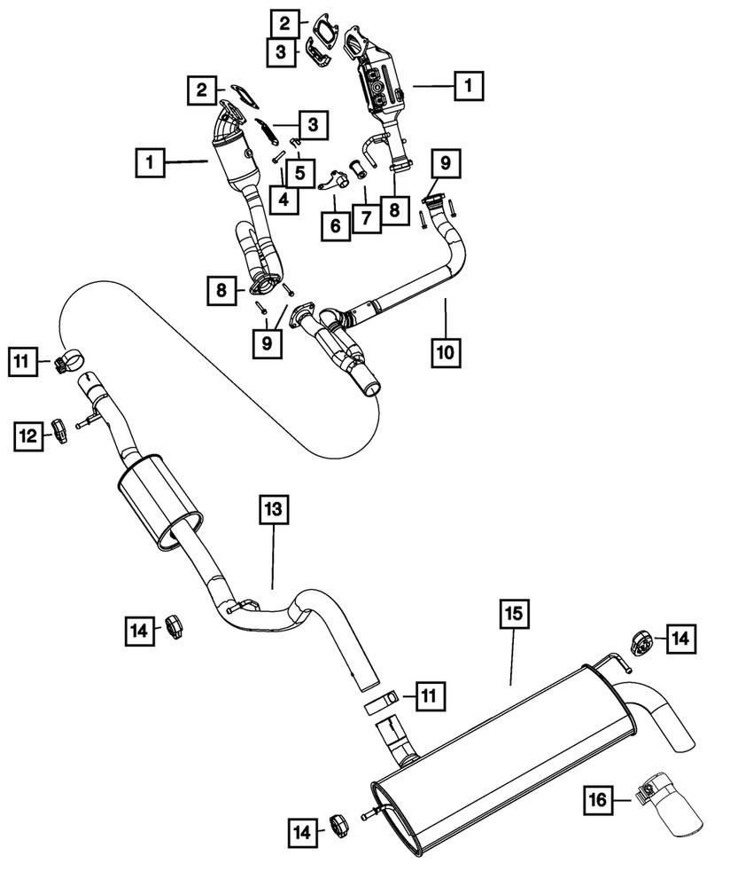 Genuine Mopar Exhaust Bracket 68110235AA