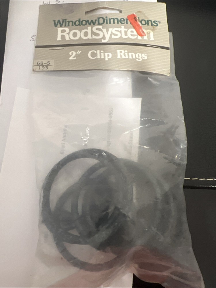 Window dimensions Rod system 2 Inch Clip Ring. 7 -Rings In Each Packets