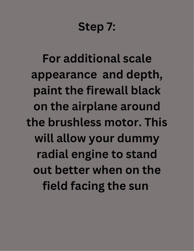 T-28 E-flite 2.0m Upgraded Direct Fit Dummy Radial Engine
