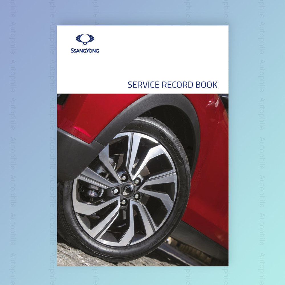 SSangYong Service History Book Blank