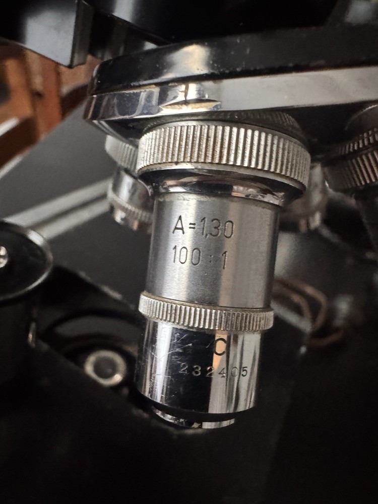 Vintage E Leitz Wetzlar Germany Microscope #427724 See Pics