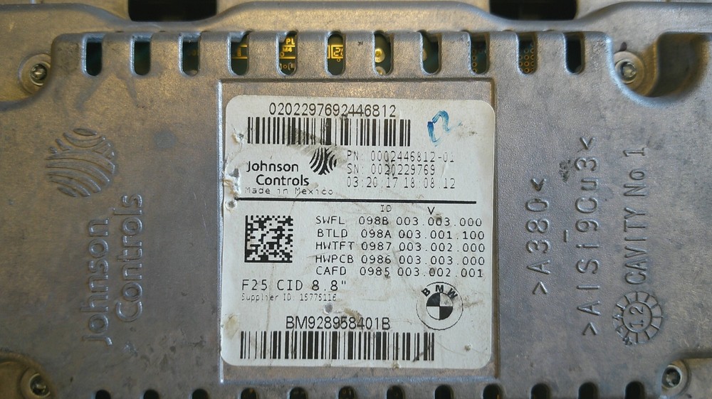 2013 BMW X3 DISPLAY SCREEN 2446812